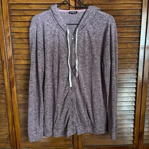 Express Women's Hoodie Sweatshirt - Lightweight, Pink Heather - Size Medium